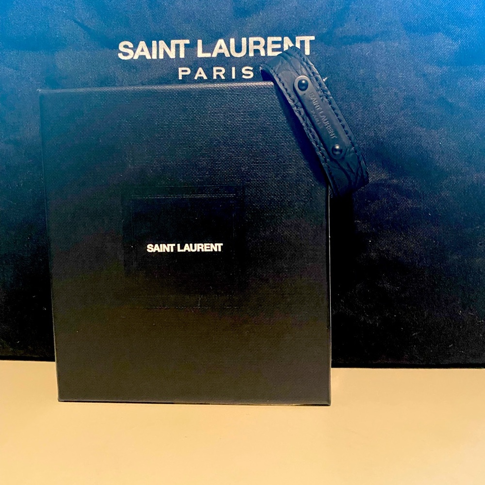 YSL (Saint Laurent Paris) ID Bracelet in Black
